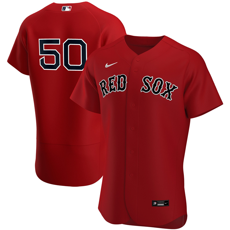 2020 MLB Men Boston Red Sox #50 Mookie Betts Nike Red Alternate 2020 Authentic Player Team Jersey 1->boston red sox->MLB Jersey